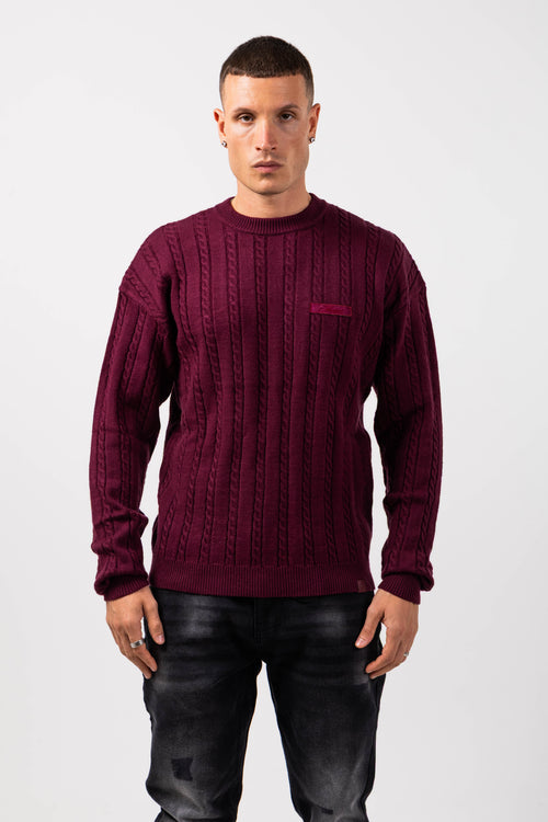 Arezzo Burgundy Logo Knitwear