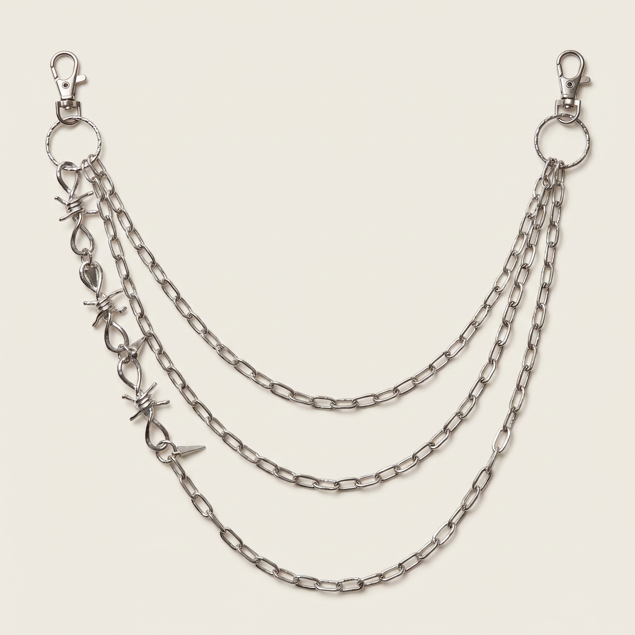 Layered Silver Point Necklace – Amicci