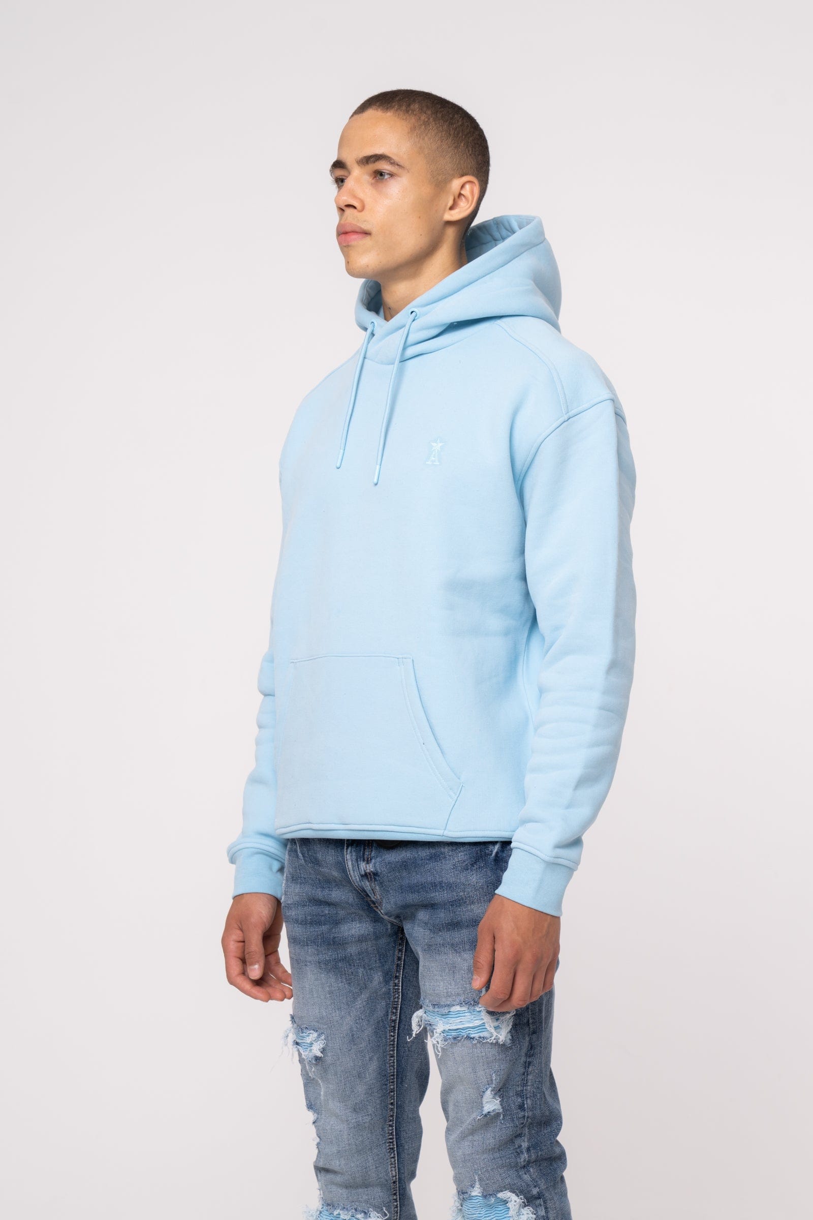 Amicci Hoodies Basic Hoodie Baby Blue