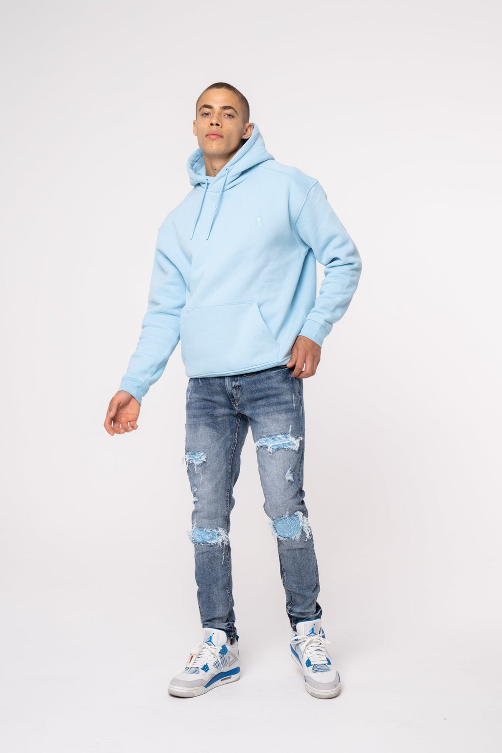 Amicci Hoodies Basic Hoodie Baby Blue